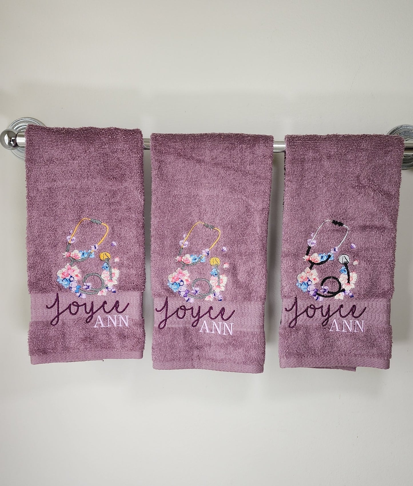 Embroidered hand towels