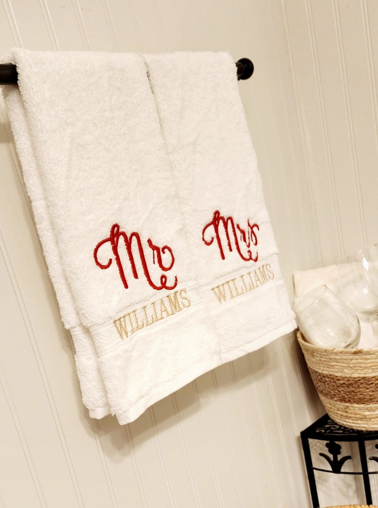 Embroidered hand towels